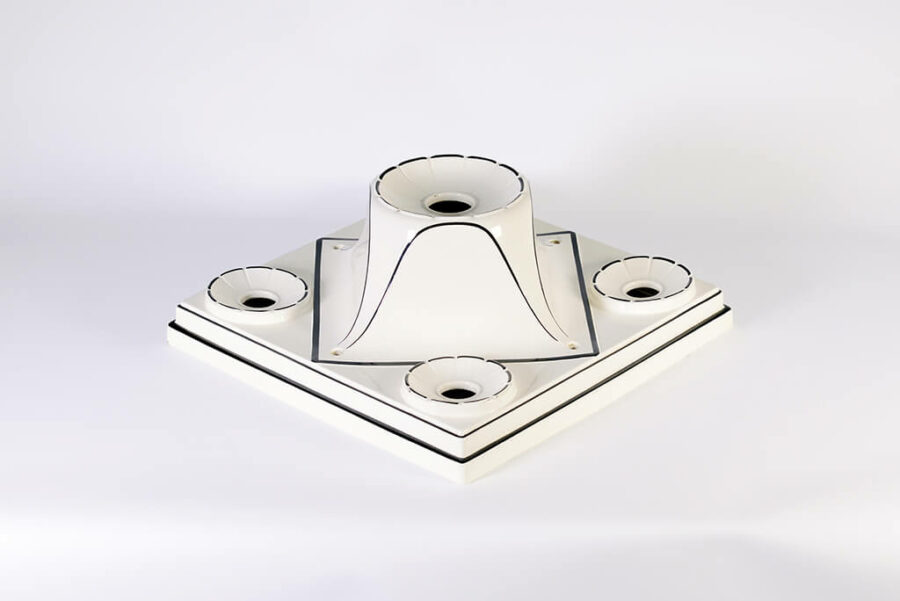 bauhaus ceilign light black white ceramic