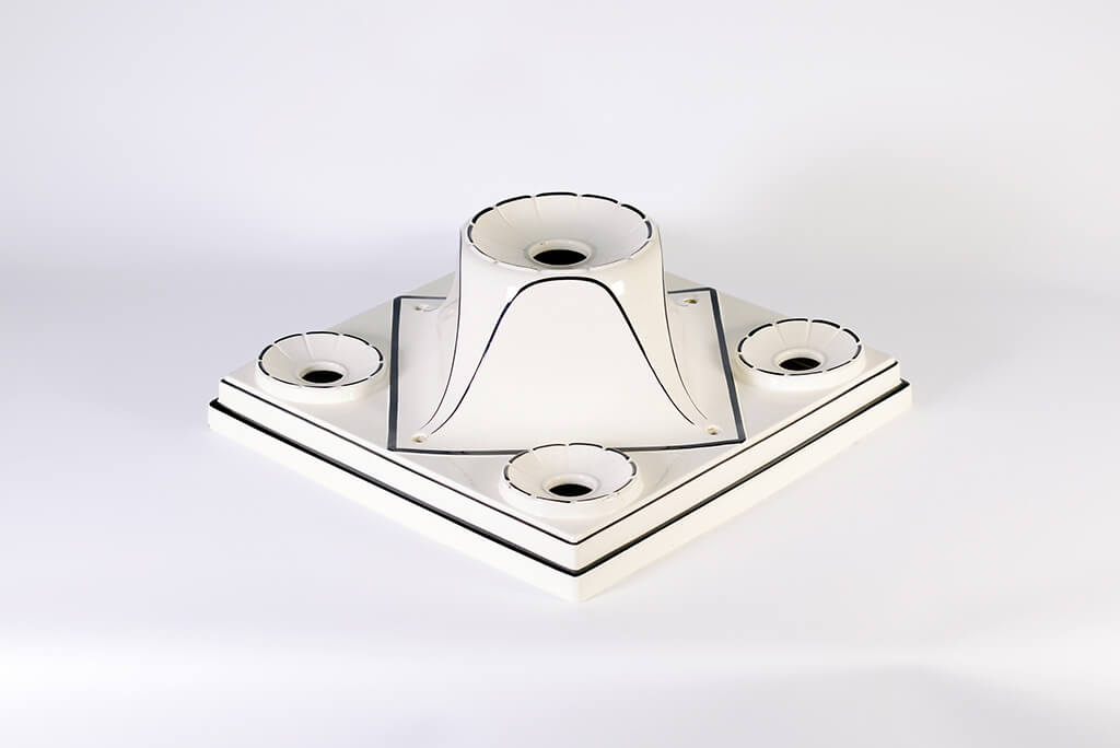bauhaus ceilign light black white ceramic
