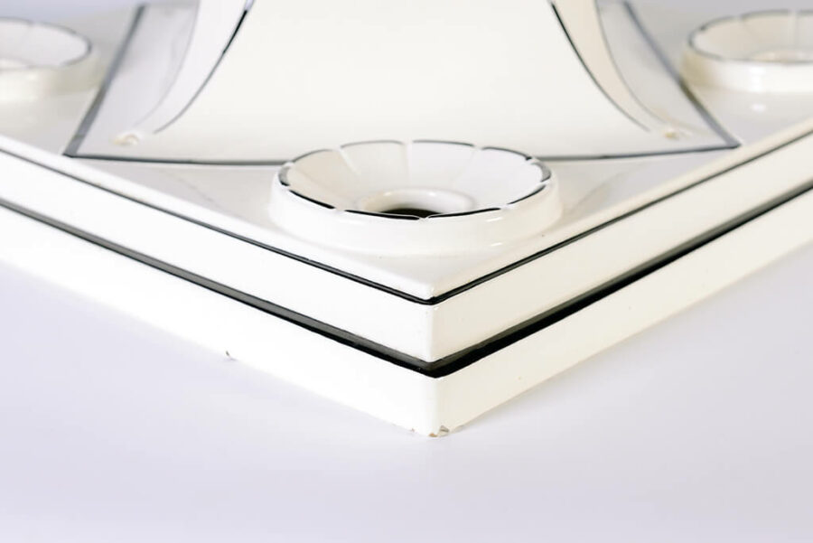 bauhaus ceilign light black white ceramic