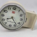 vintage enamel chrome clock