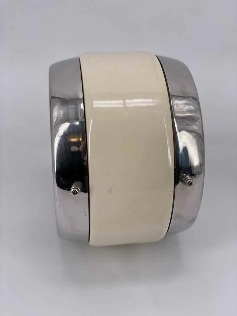 Horloge double face chrome et émail