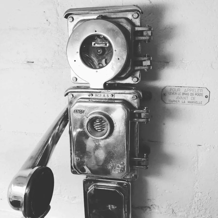 old train station telephone