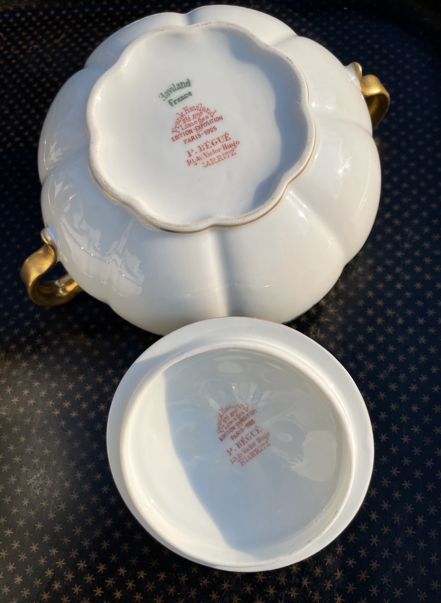 Service à thé pour 8 Franck Haviland Limoges France 1925