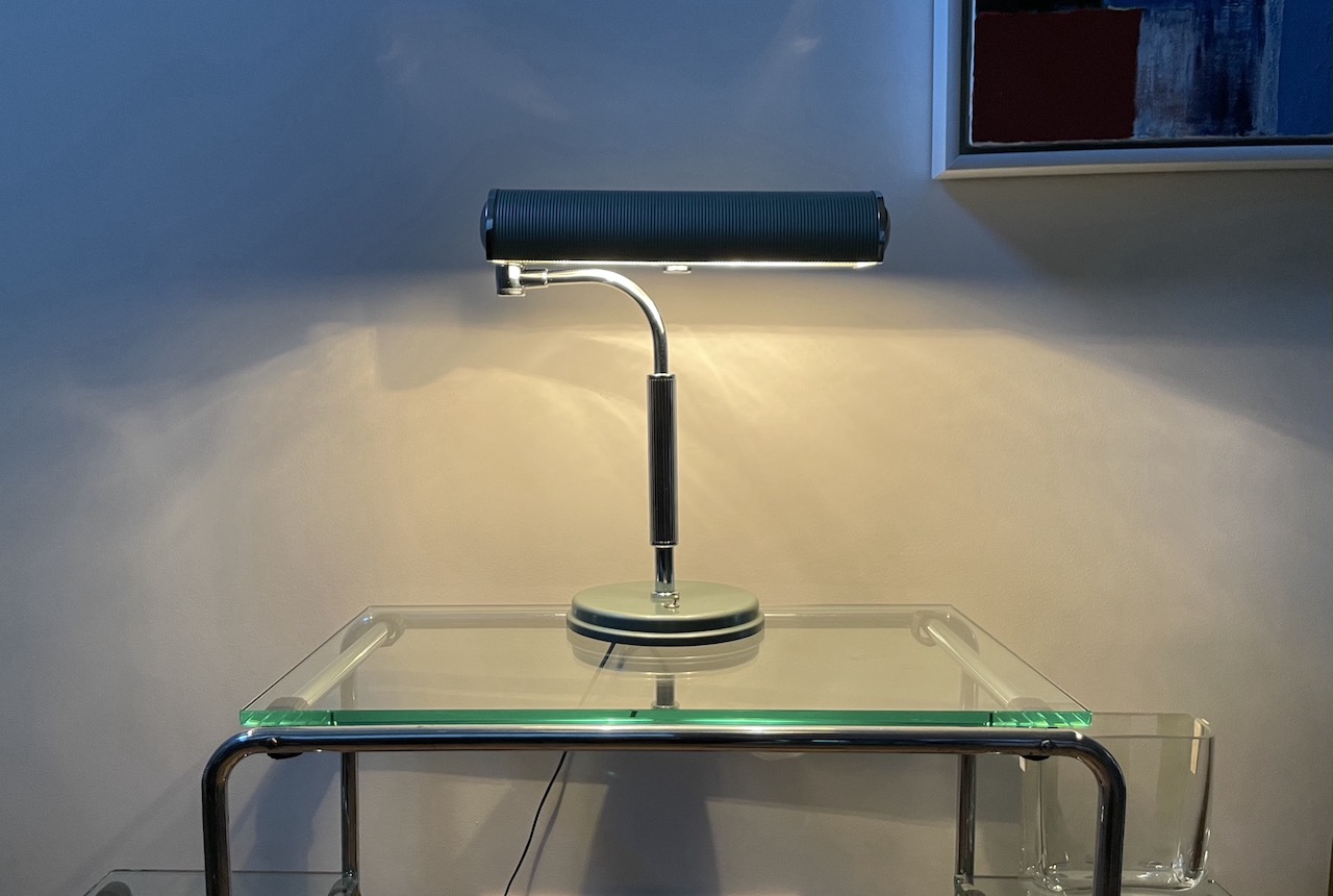 1950 articulated french table lamp made by JUMO streamline design