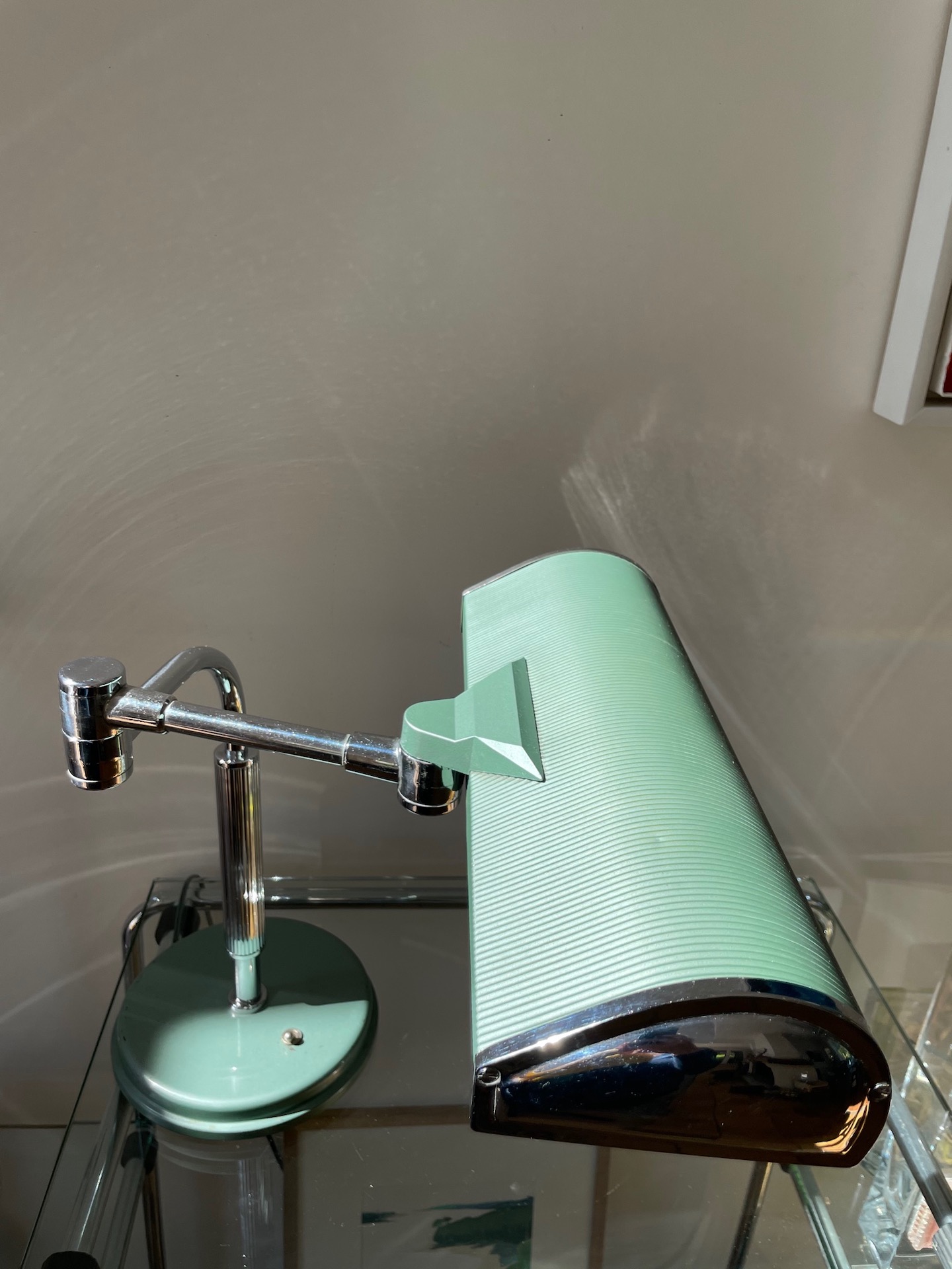 1950 articulated french table lamp made by JUMO streamline design