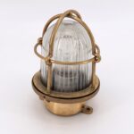 Petites lampes en laiton et verre strié, applique ou à poser