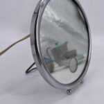Miroir de courtoisie en cuivre nickelé de la Maison Brot, 1930