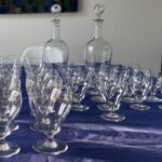 Service de verres et carafes en cristal de Baccarat, modèle Bâle, 1931