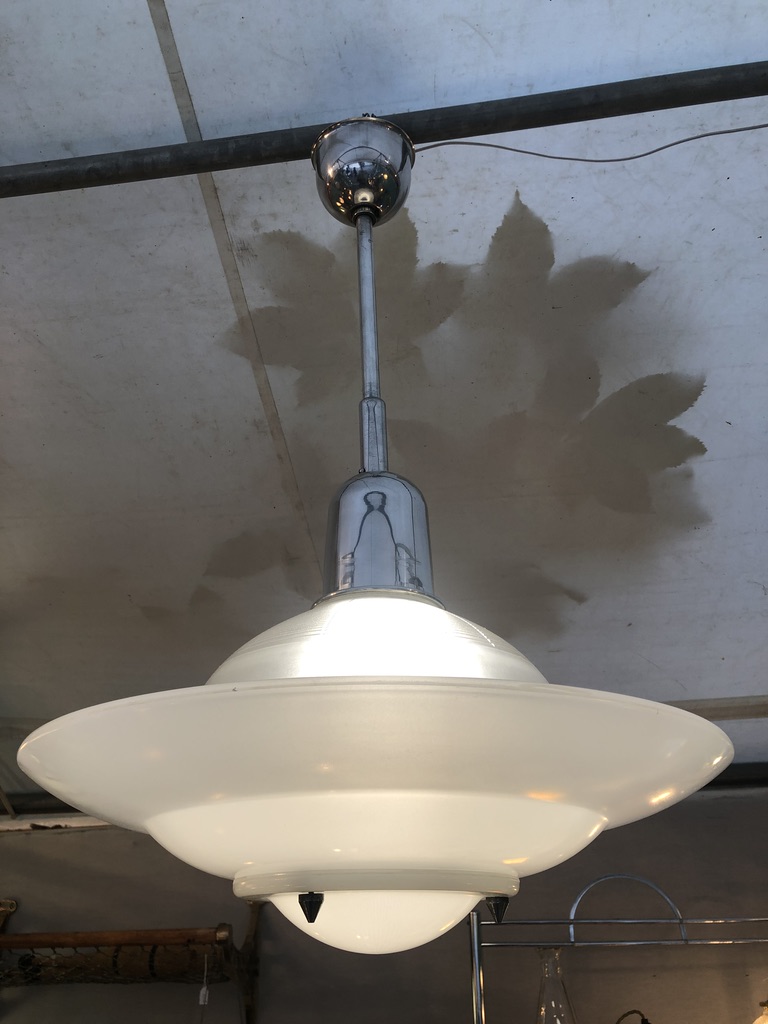 Pendanr light Holophane France Art deco