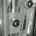 4 Grand vase Riecke en cristal blanc chrome et noir