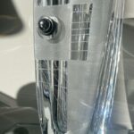 5 Grand vase Riecke en cristal blanc chrome et noir