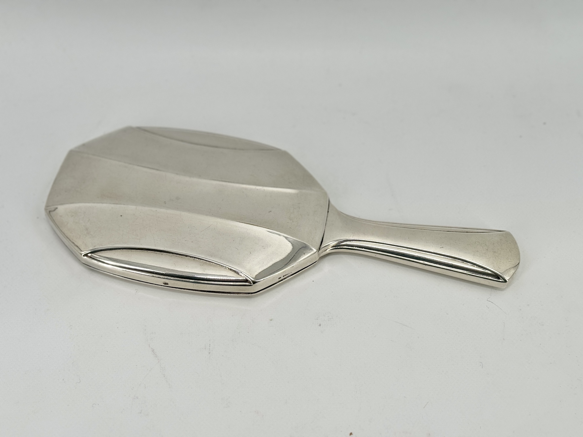 1 miroir à main 1920 métal argenté GALLLIA