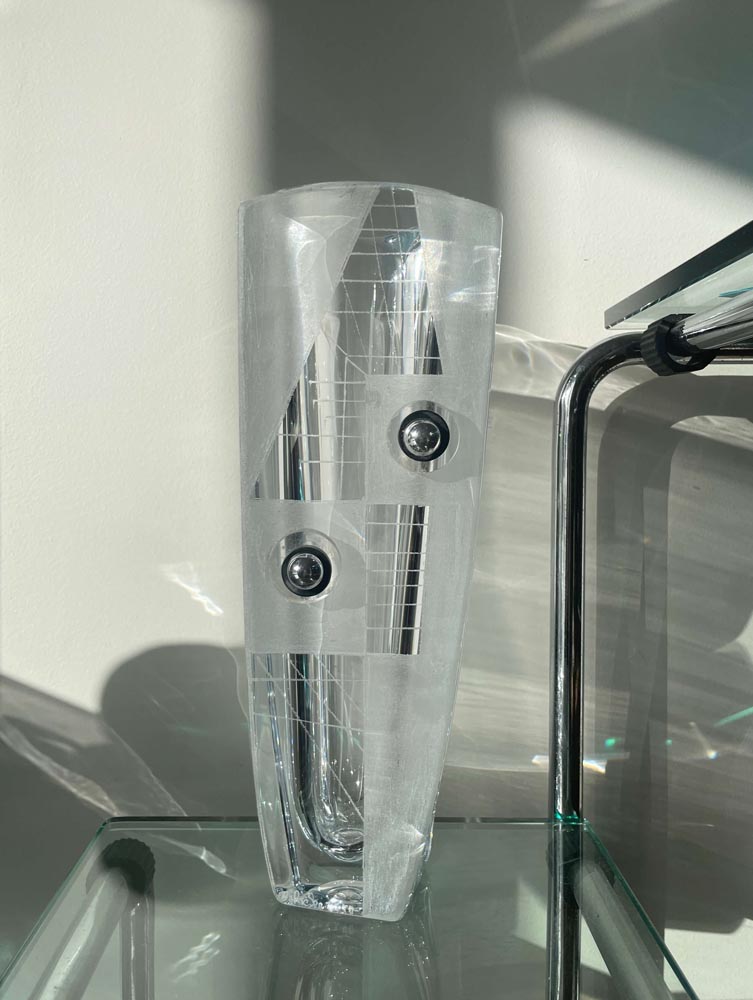 6 Grand vase Riecke chrome acheter en cristal