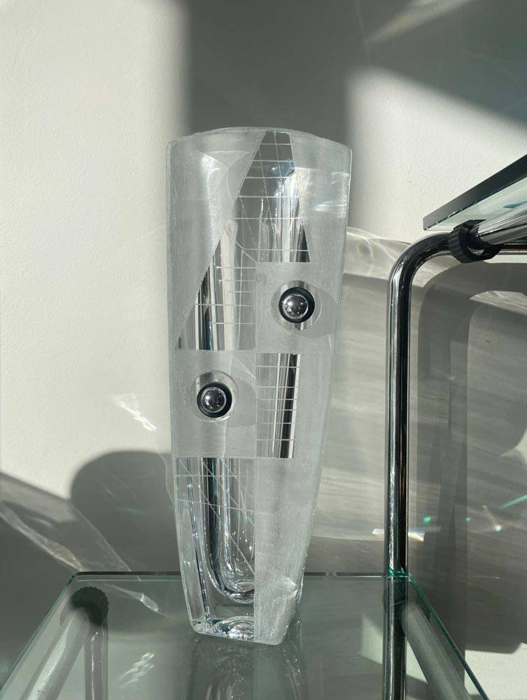 6 Grand vase Riecke chrome acheter en cristal