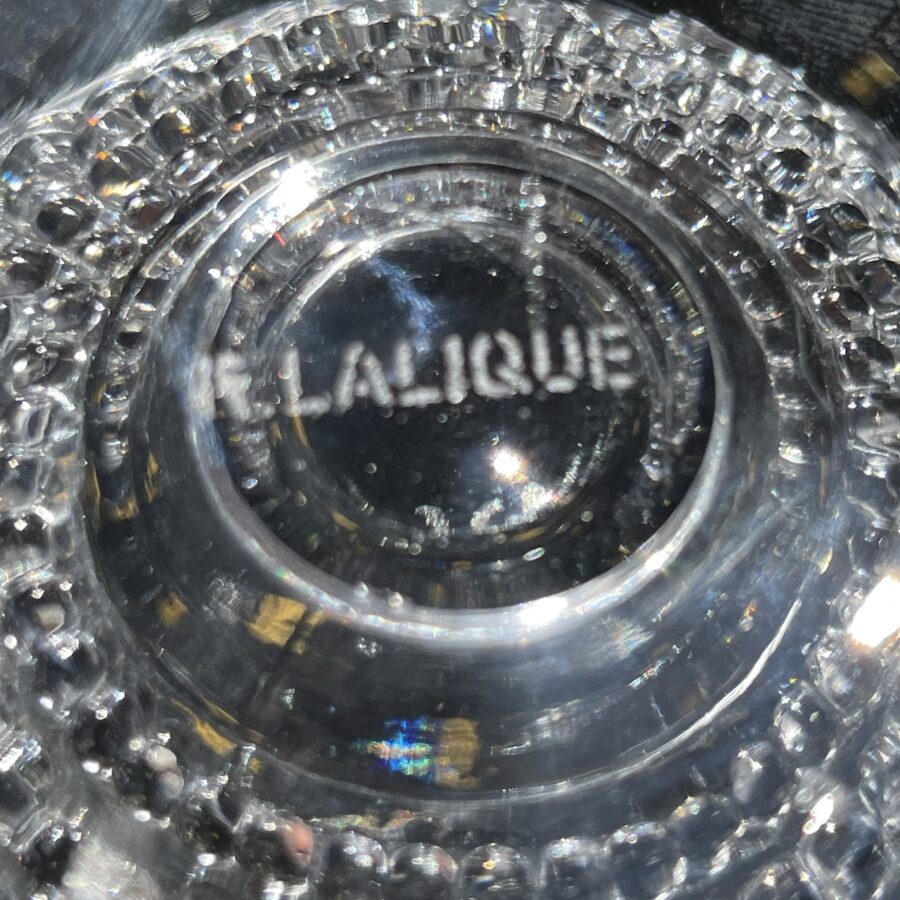 4 Coupes à Champagne de René Lalique, service Nippon, Art Déco