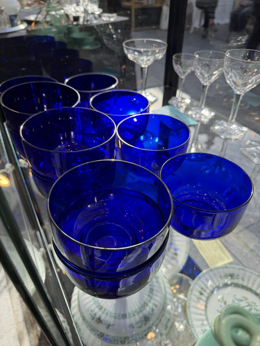 Baccarat Crystal 19th century cobalt-colored finger bowls