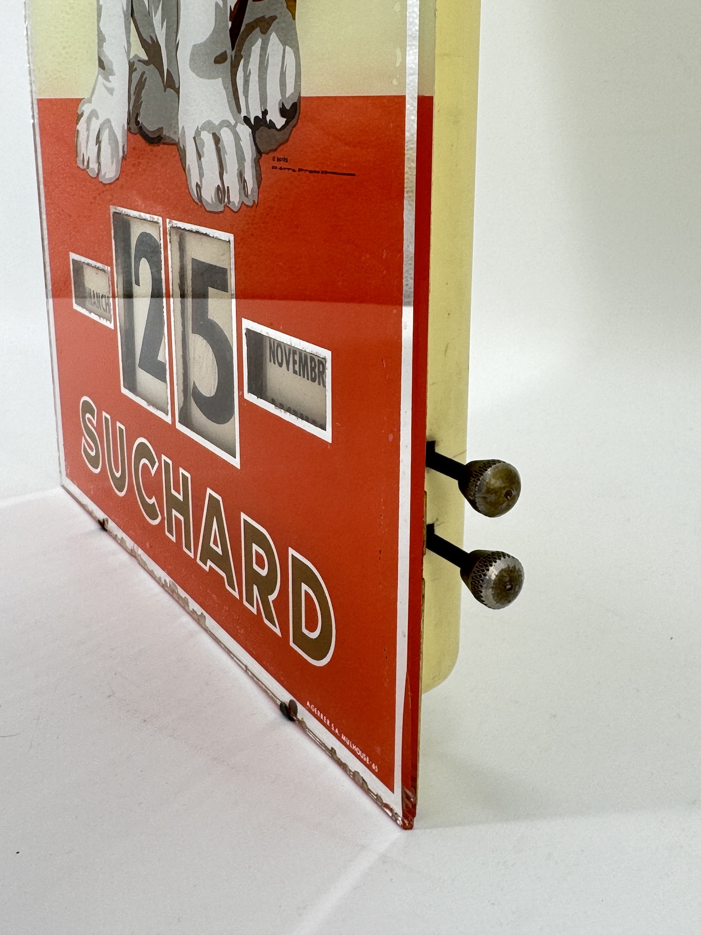 Perpetual Calendar with window sticker for Suchard MILKA circa 1965