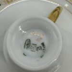 Austrian Jugenstil 4 Mocha Cups And Saucers And Milk Jug circa 1890