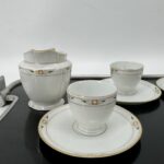 Austrian Jugenstil 4 Mocha Cups And Saucers And Milk Jug circa 1890