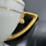 Austrian Jugenstil 4 Mocha Cups And Saucers And Milk Jug circa 1890