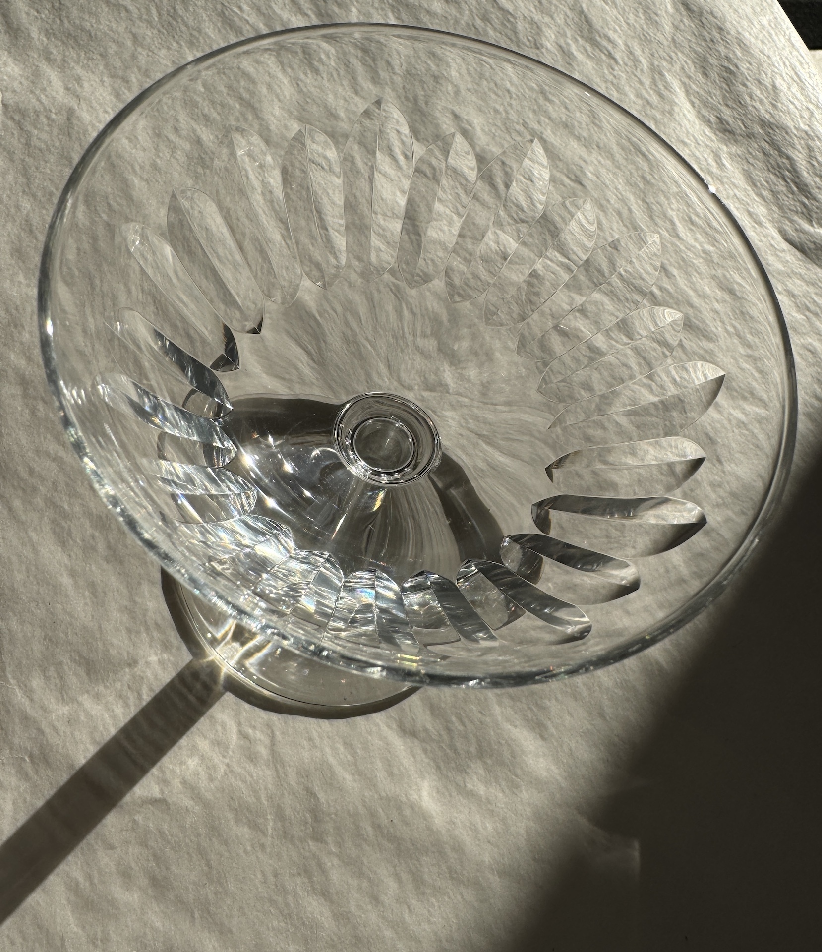 Neuf Coupes à Champagne en Cristal de Baccarat Circa 1950
