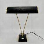 Lampe de table circa 1950 de JUMO Modèle Noir et Laiton