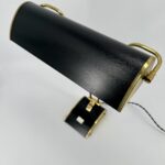 Lampe de table circa 1950 de JUMO Modèle Noir et Laiton