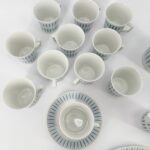 Service à thé, café et dessert en Porcelaine de Fürstenberg Allemagne 1960