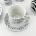 Service à thé, café et dessert en Porcelaine de Fürstenberg Allemagne 1960