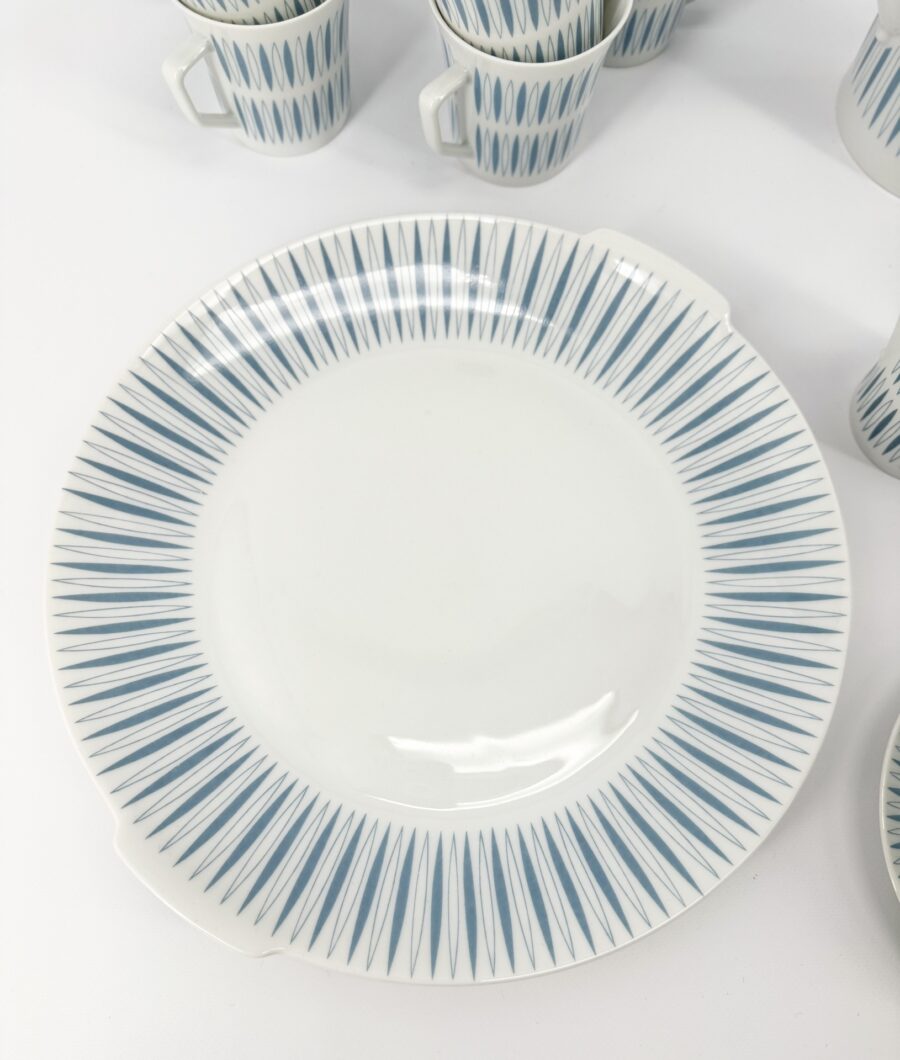 Service à thé, café et dessert en Porcelaine de Fürstenberg Allemagne 1960