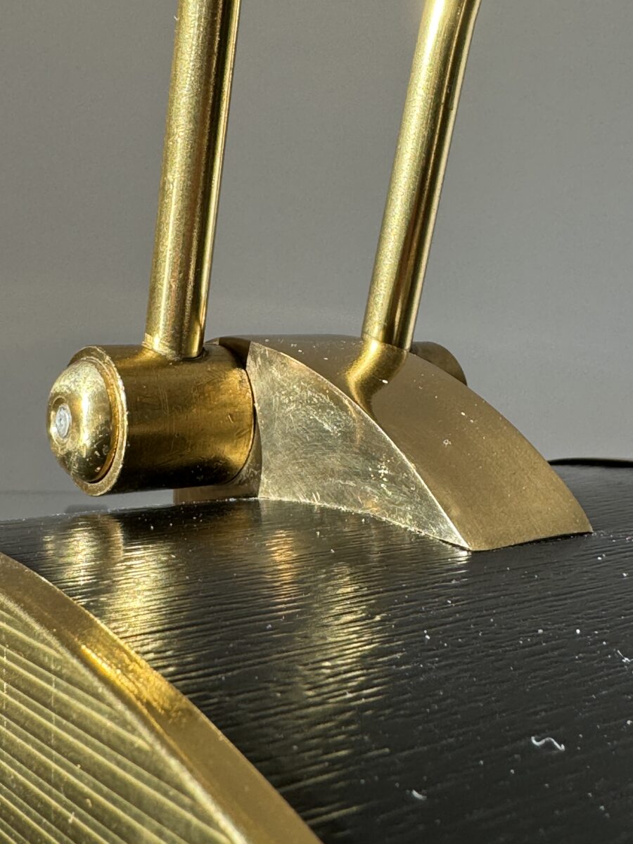 Lampe de table circa 1950 de JUMO Modèle Noir et Laiton