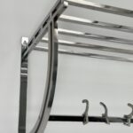 Porte manteau chapeau et bagages en métal chromé art déco moderniste