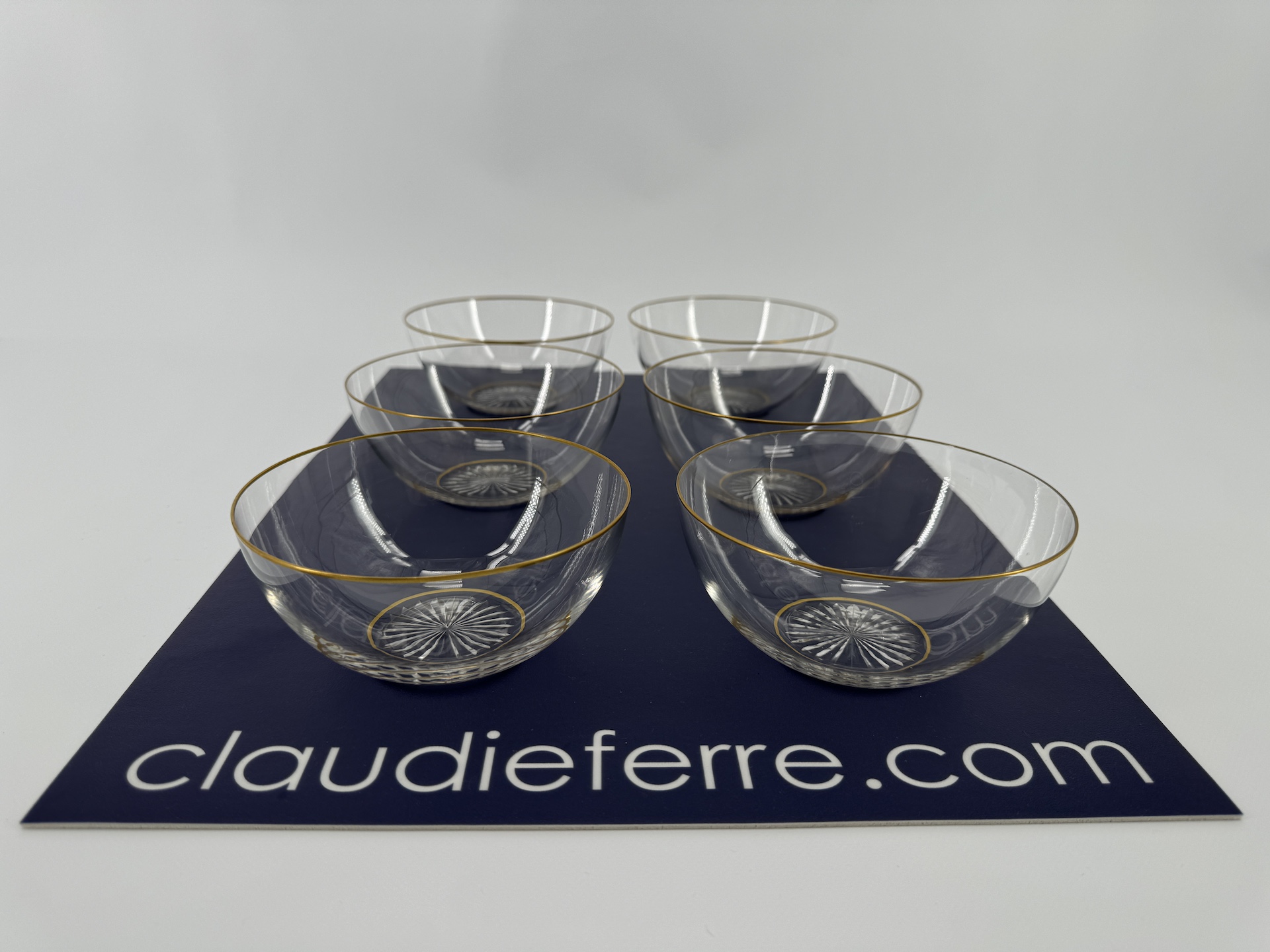 17 Crystal Cups or Finger Rinses Late 19th century Attributed to Baccarat or Saint Louis