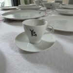 Service de Table de Jean Luce Paris 8 Personnes Porcelaine Blanche Circa 1950