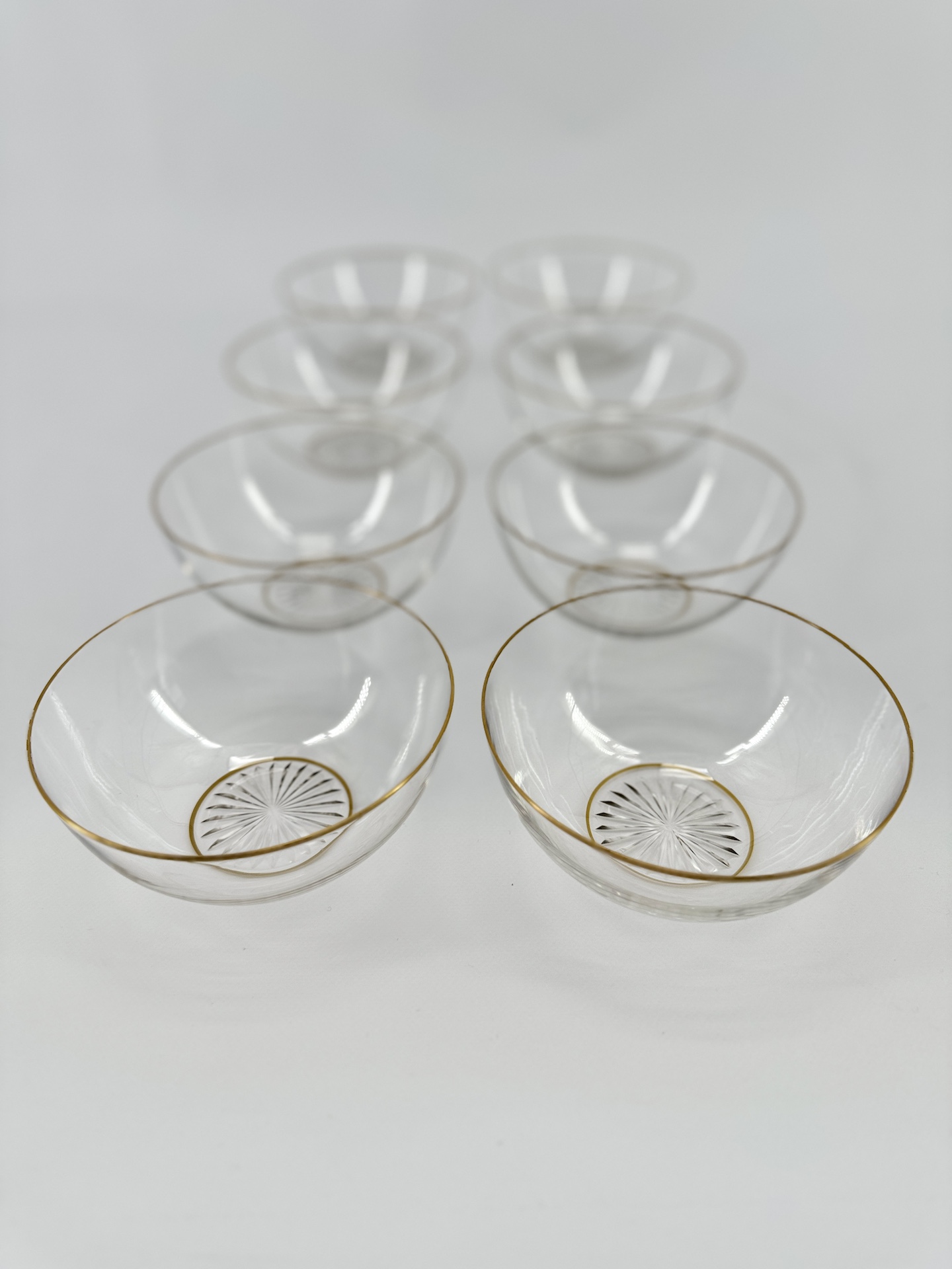 17 Crystal Cups or Finger Rinses Late 19th century Attributed to Baccarat or Saint Louis