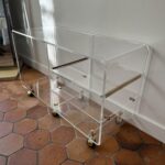 Desserte Hifi TV Altuglass David Lange une Etagère Coulissante