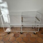 Desserte Hifi TV Altuglass David Lange une Etagère Coulissante