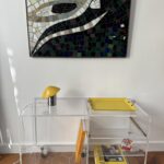 Desserte Hifi TV Altuglass David Lange une Etagère Coulissante