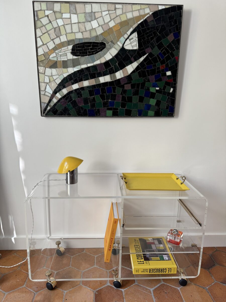 Desserte Hifi TV Altuglass David Lange une Etagère Coulissante