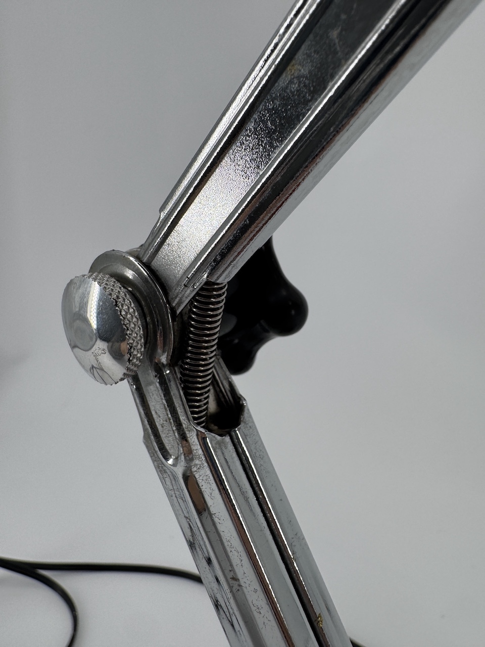 Vintage Orange Articulated Table Light Chrome Stems