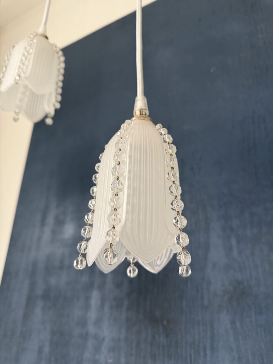Petite Suspension en Cristal de Baccarat d'époque Art Déco