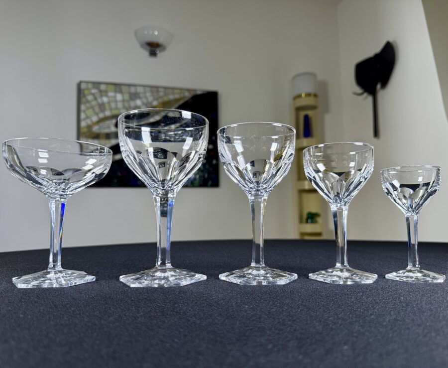 Quatre coupelles à dessert en Cristal Baccarat Modèle Harcourt