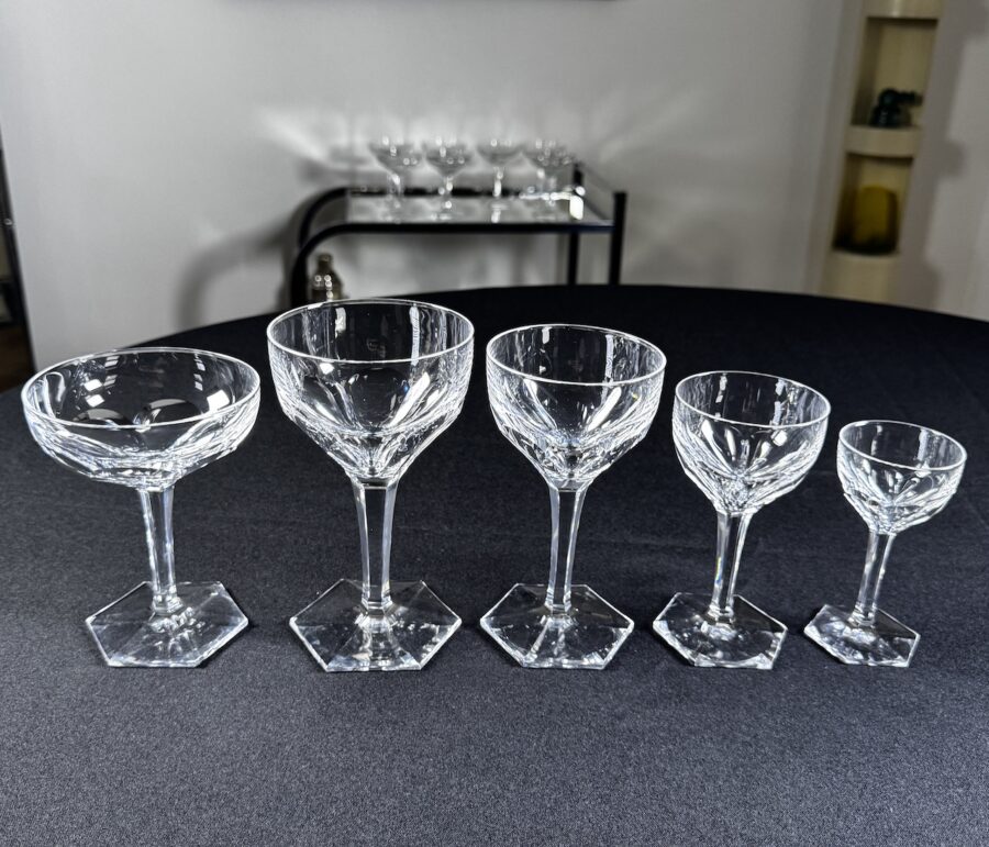 Quatre coupelles à dessert en Cristal Baccarat Modèle Harcourt