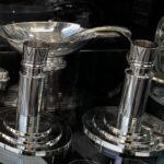 Paire de Bougeoirs Art Déco Ercuis en Métal Argenté