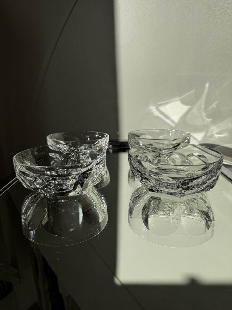 Quatre coupelles à dessert en Cristal Baccarat Modèle Harcourt