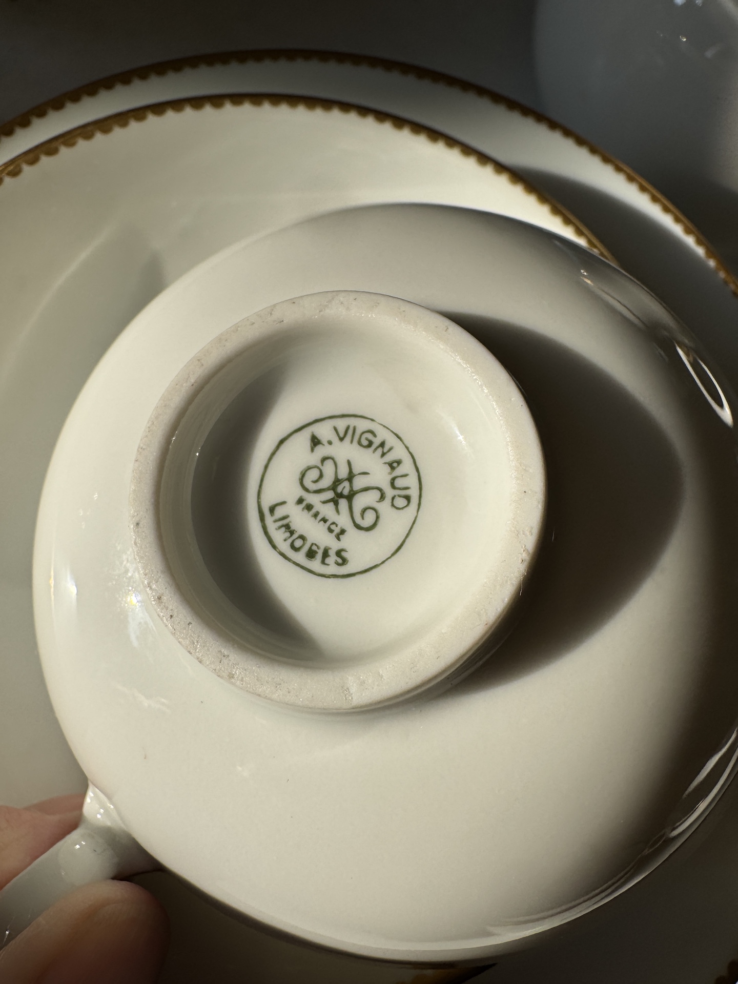 Limoges White and Gold Porcelain Tea and Dessert Service by Albert Vignaud