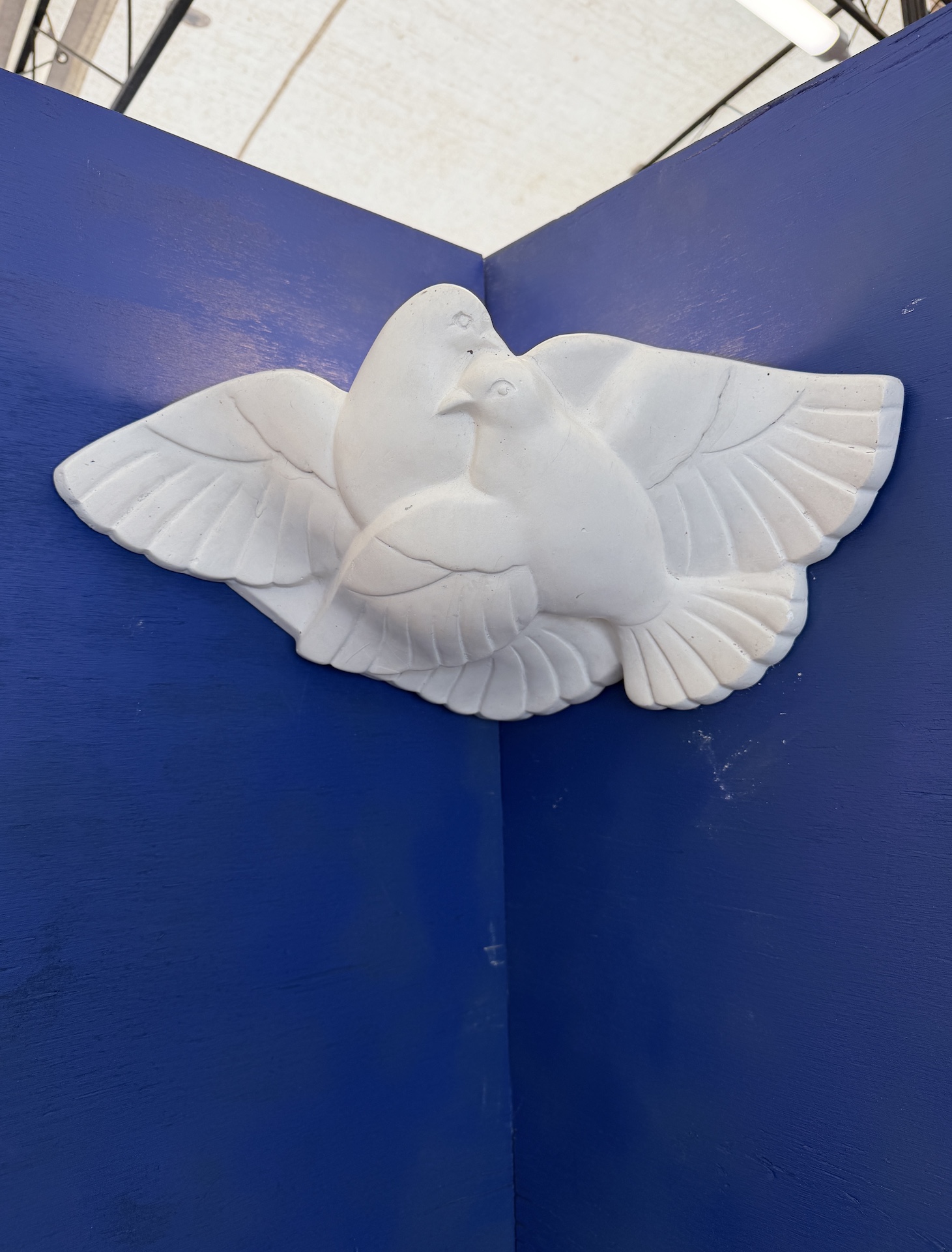 Appliques d'Angle en Plâtre Art Déco Décor de Colombes