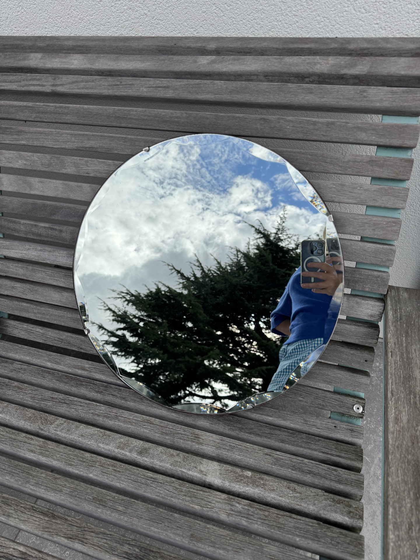 Miroir Art Déco Rond Biseauté