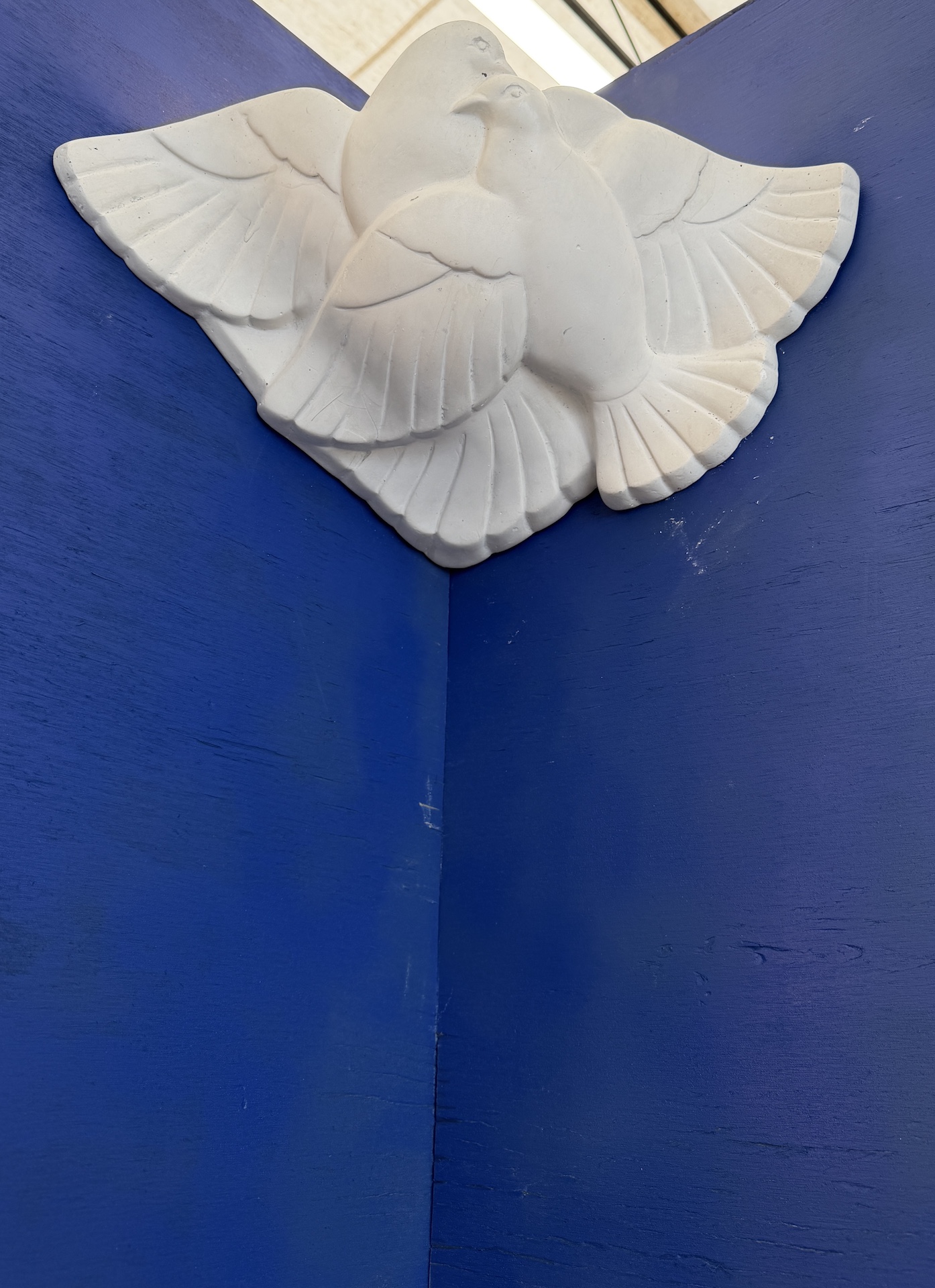 Appliques d'Angle en Plâtre Art Déco Décor de Colombes