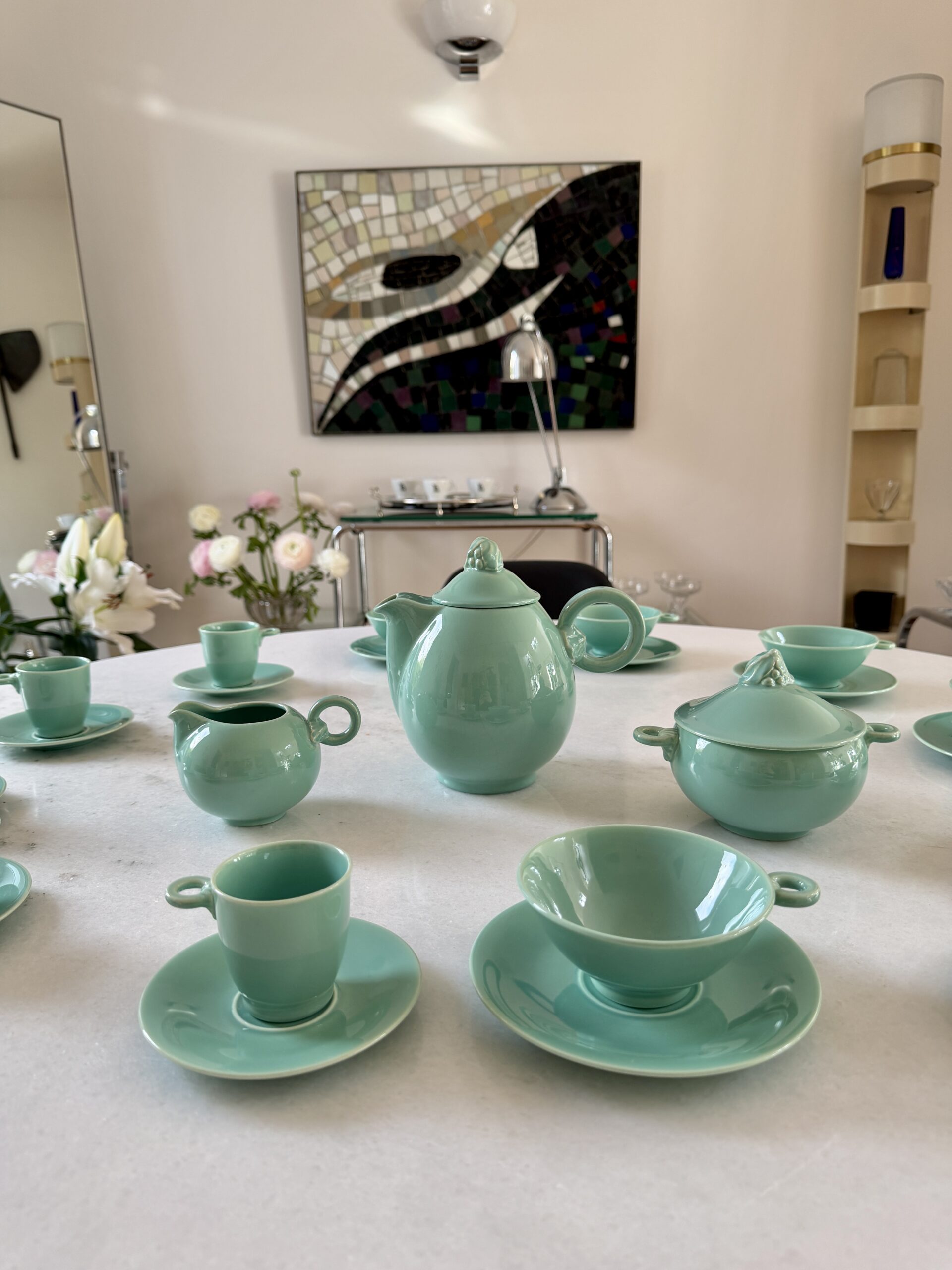 Art Deco Tea and Coffee Set by Marcel Goupy for 12 people